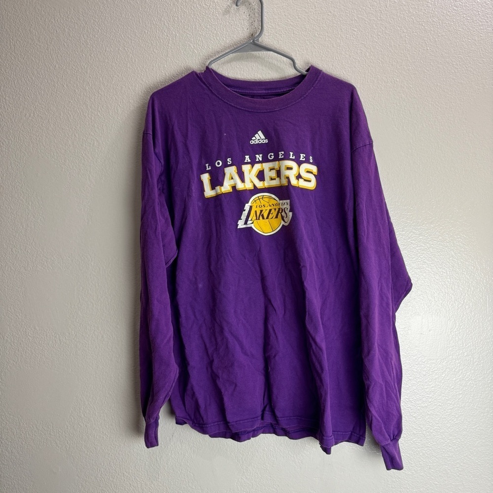Adidas Los Angeles Lakers Long Sleeve Shirt Size XL